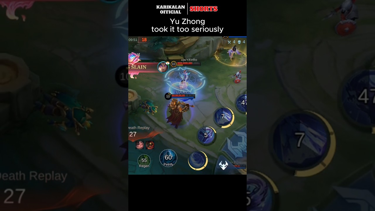 Yu zhong took it too seriously..... #mlbb #yuzhong #mlbbshorts