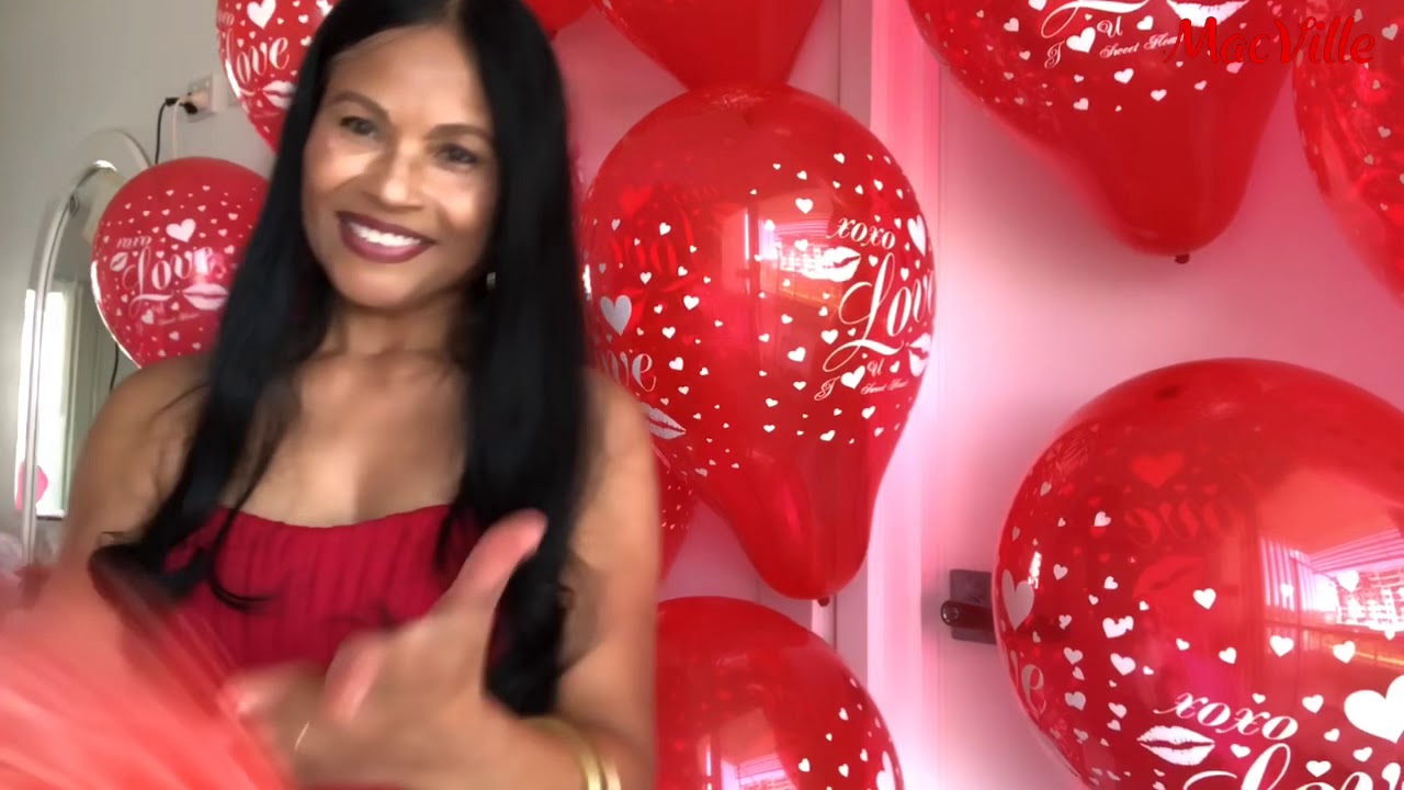 Red Love and Red Heart Balloons 🎈 Happy Valentine's Day | Blowing Balloons Just For You!!
