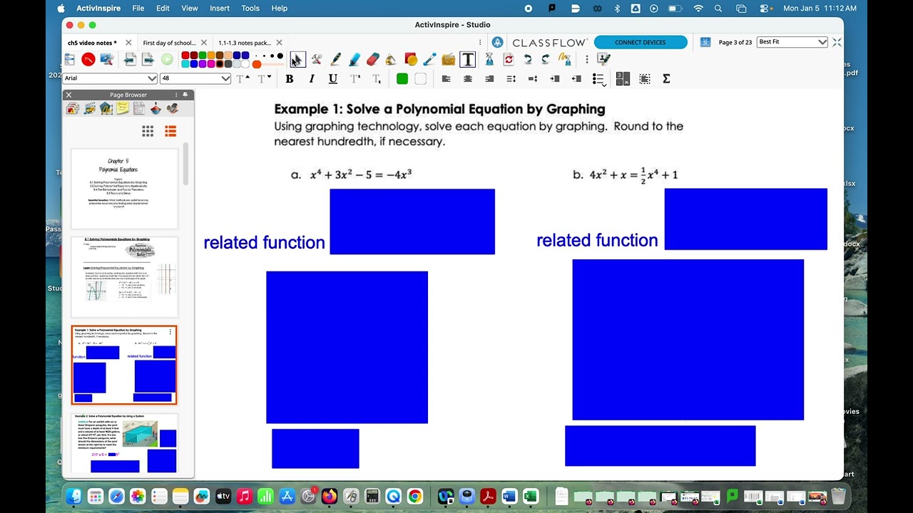 5.1 Notes: Solve Polynomial Equations by Graphing