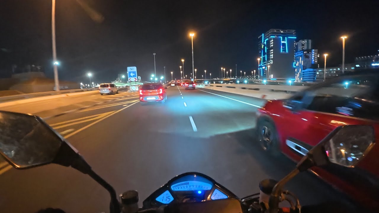 cape town at night | motorbike POV