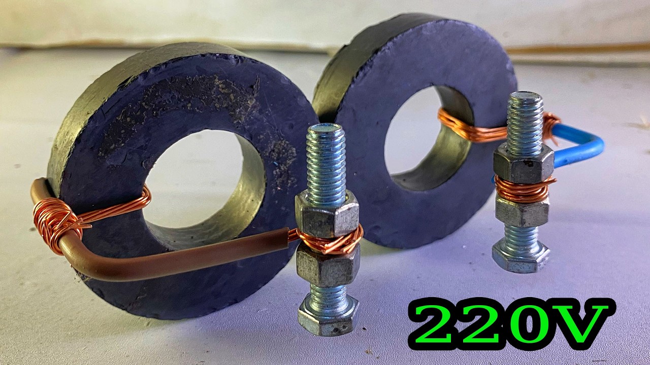 New Technology create 220volt free electricity energy with pvc copper wire & bolts