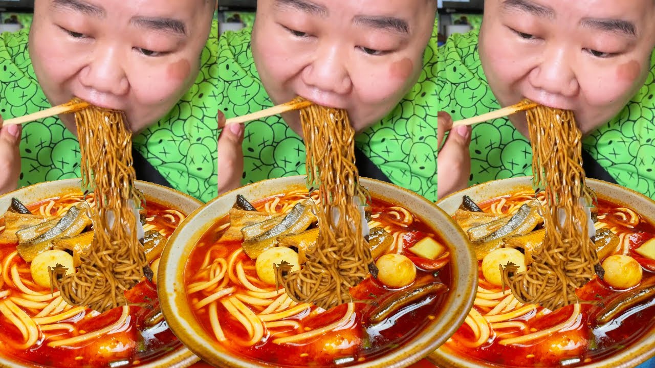 【大胃王挑戰】挑戰吃杭州天價麵！ 600元一碗滿滿大塊鱔魚，麵條裹滿醬汁吸著吃過癮｜Noodle Food Challenge【櫻木花胖】
