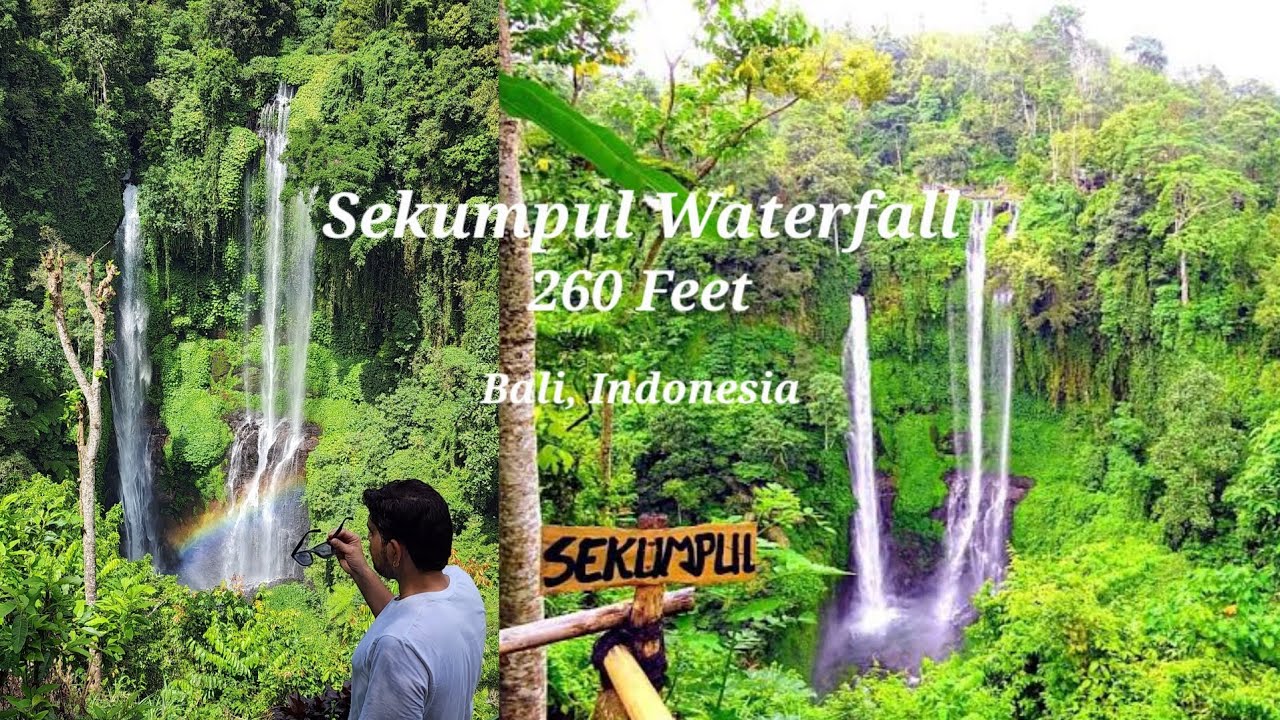 Sekumpul Waterfall Rainbows Formation 🌈 | Hidden Gem of Bali Indonesia | The largest Waterfall Bali