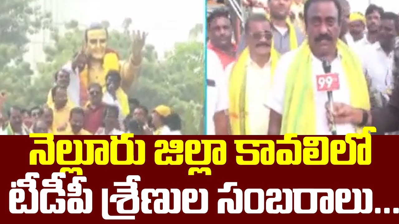 నెల్లూరు జిల్లా కావలిలో టీడీపీ శ్రేణుల సంబరాలు...|  mla kavya krishna reddy | Nellore District |99tv