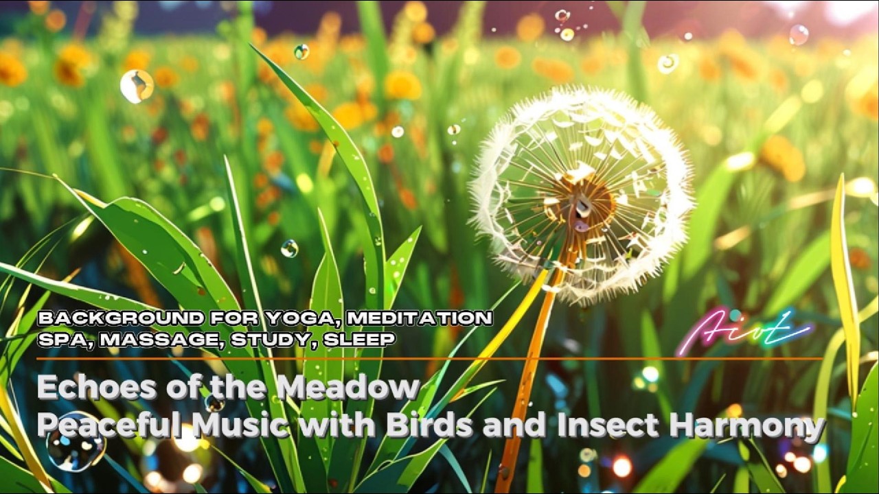 Relaxing Music 10 | AIOT ▪︎ Anime 🌿 Echoes of the Meadow with Birds and Insect Harmony