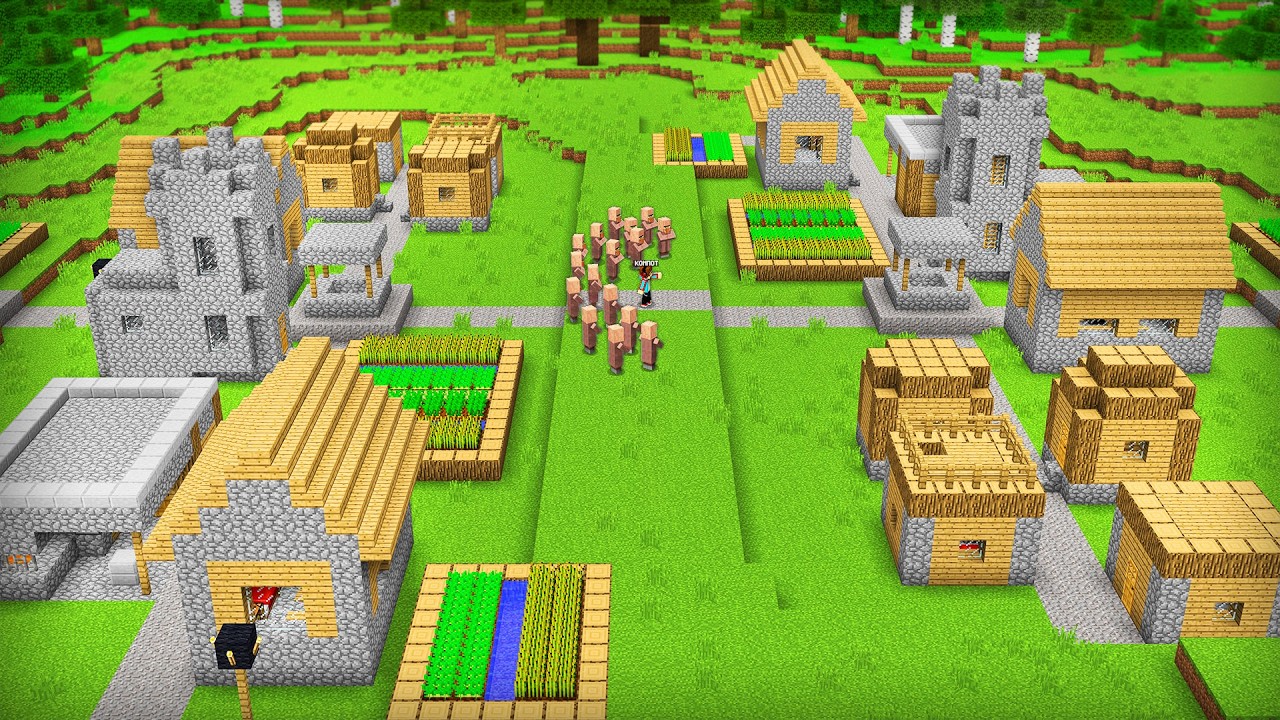 КТО ПОСТРОИЛ КОПИЮ НАШЕЙ ДЕРЕВНИ В МАЙНКРАФТ | Компот Minecraft