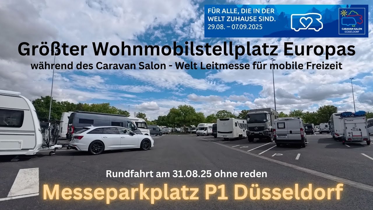 Messeparkplatz P1 Düsseldorf - größter Wohnmobil Stellplatz Europas - Caravan Salon 2025