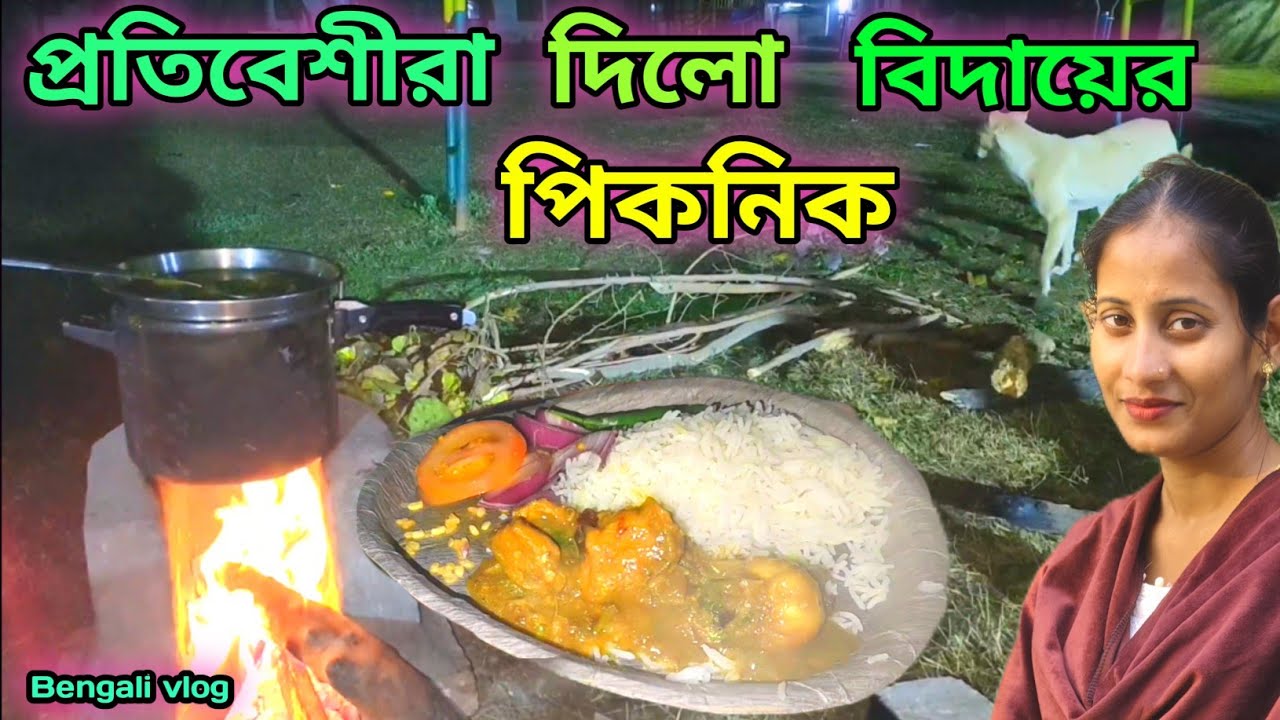 চলে যাওয়ার আগে প্রতিবেশীদের সারপ্রাইজ পিকনিক 😲 খোলা আকাশের নিচে খাসির মাংস রান্না | শেষটা ভাবিনি।