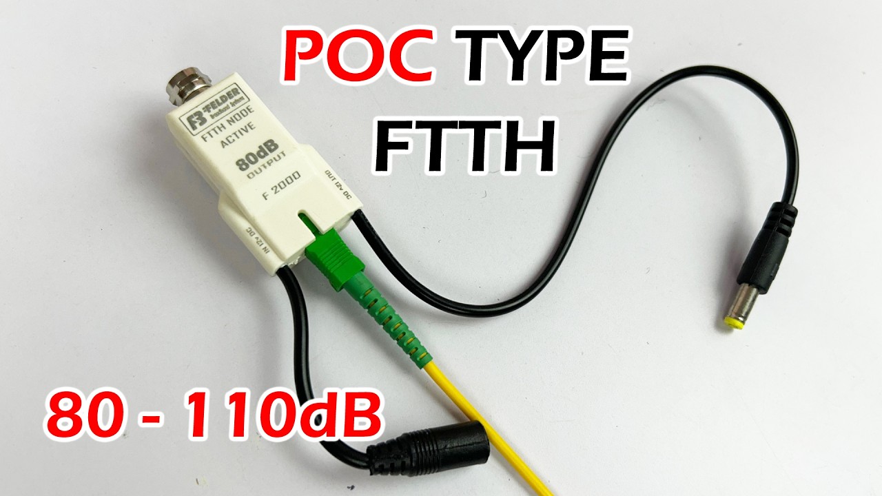 POC Type FTTH Node (80–110 dB) | Full Review & Live Testing | Optical to RF 12V Signal Booster