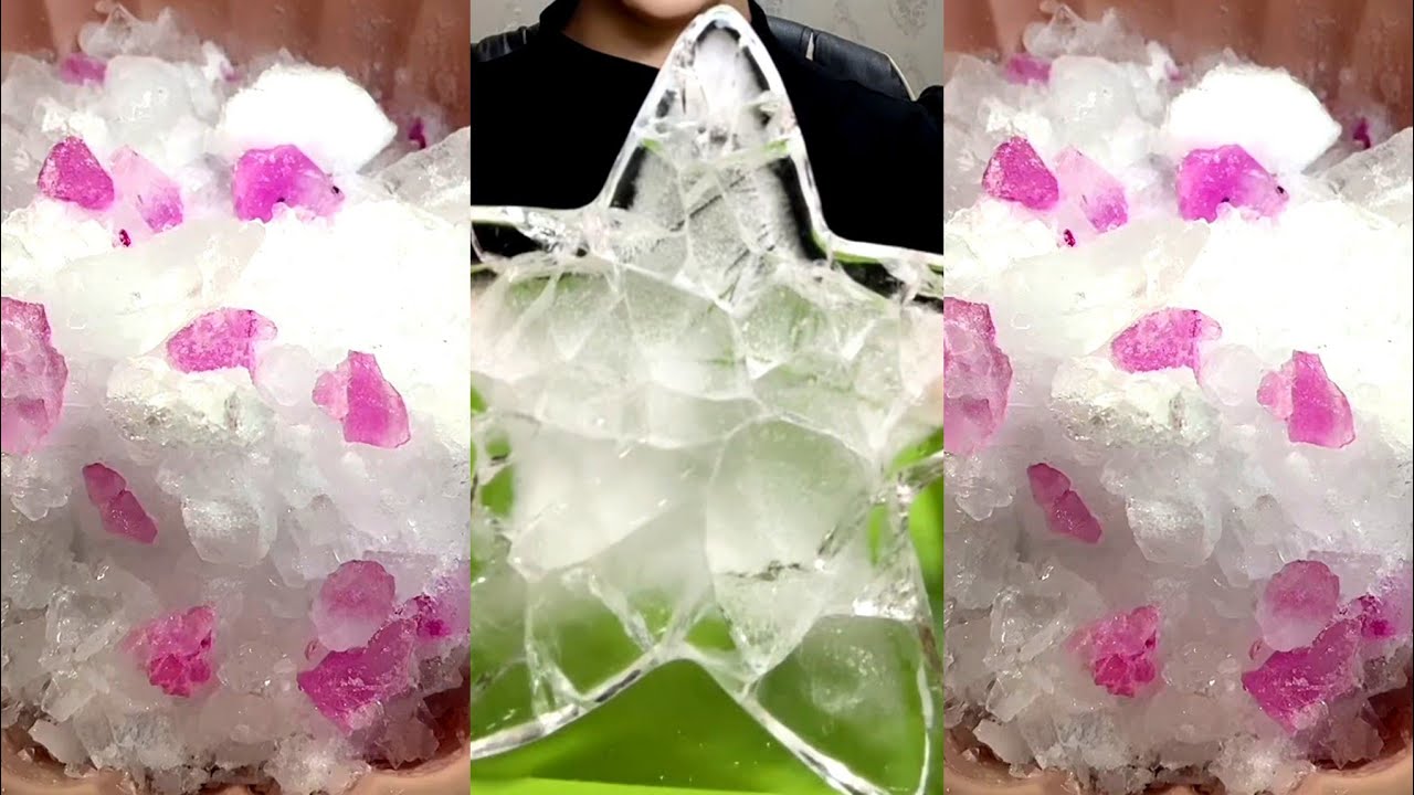 ASMR HARD ICE EATING MUKBANG / CLEAR ICE / THIN ICE 