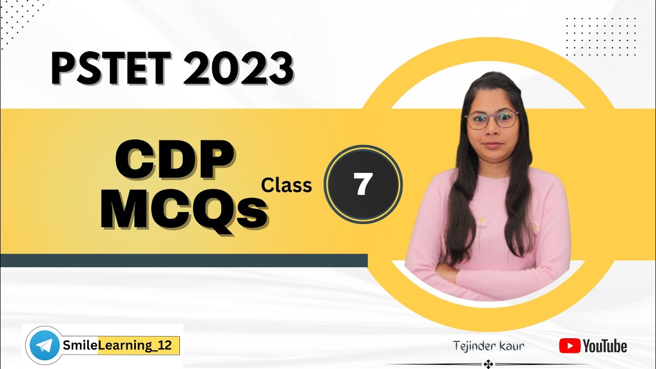CDP Class 7 for PSTET | PSTET CDP by Tejinder Kaur |  2022 PSTET | CDP PSTET