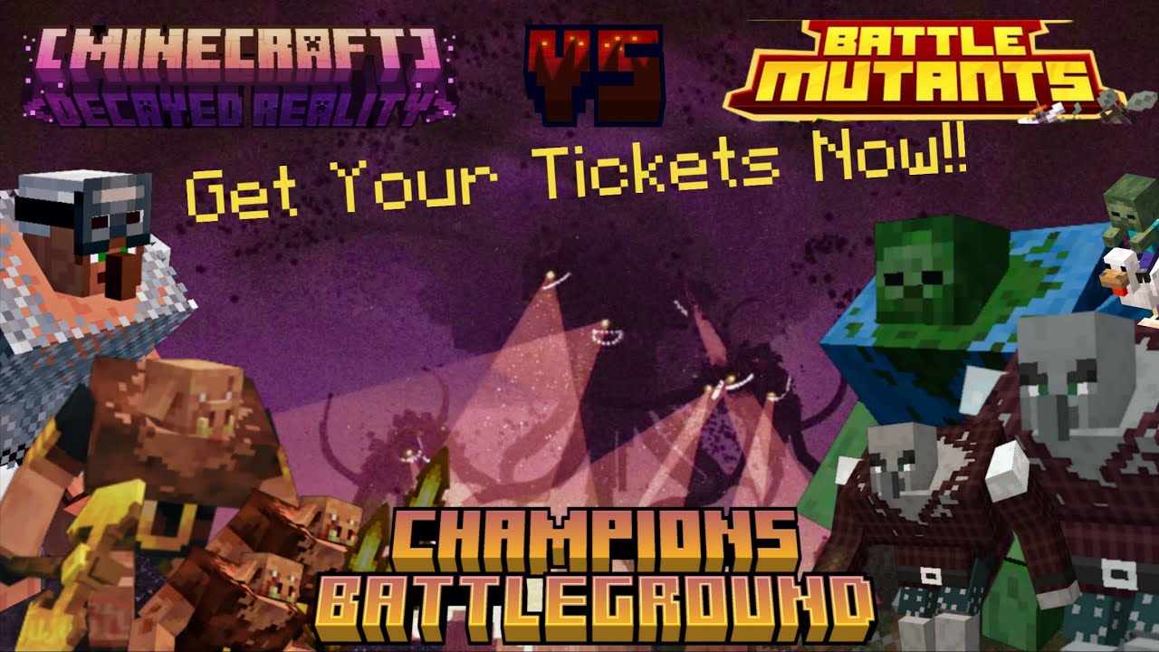 Wither Storm Vs Battle Mutants - The Champions Battleground With Decayed Reality in Minecraft.
