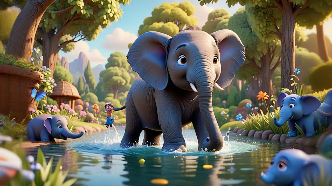 🐘 Ellie Elephant’s Wonderful Water Wiggle | ABC Fun for Kids | MomoMello & MerryMilo