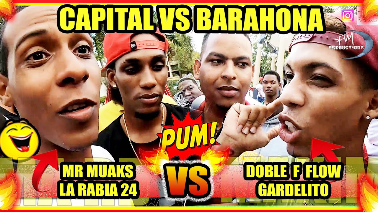 CAPITAL VS BARAHONA💥 La Rabia 24 & Mr. Muaks Vs. Doble F & Gardelito Dupla Freestyle risas 2022 😂