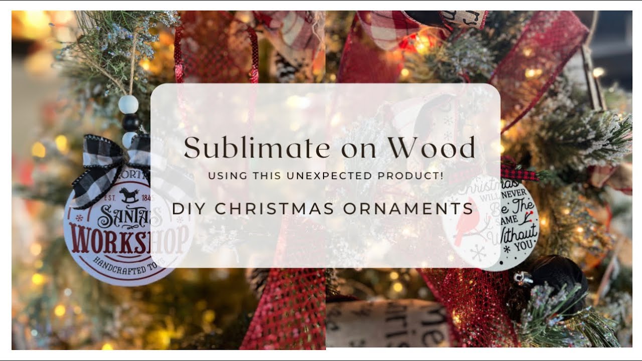 How to Sublimate on Wood Ornaments | Wood Sublimation | DIY Christmas Ornaments Heat Press Tutorial