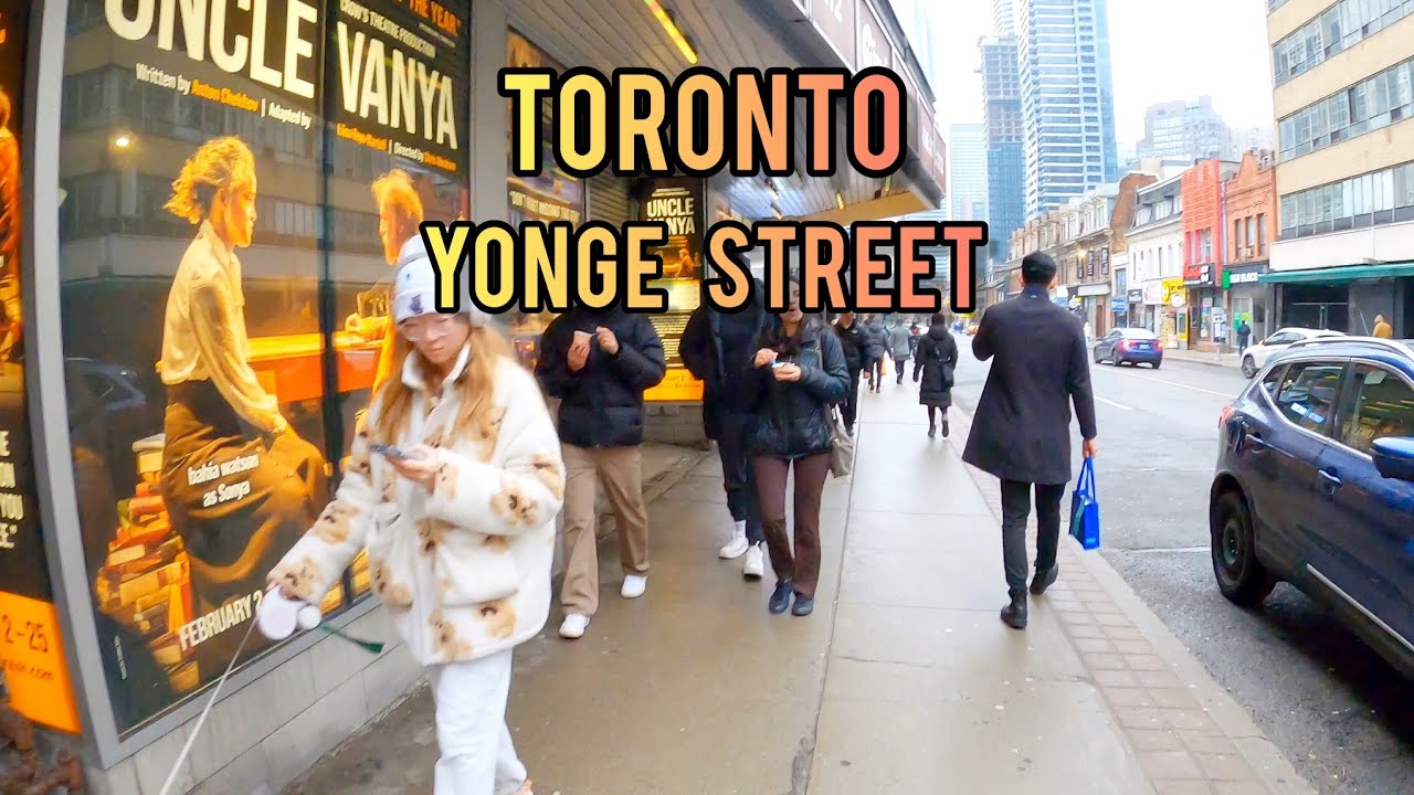 Toronto 🇨🇦 Saturday Yonge Street Downtown Walking Tour Canada 4k