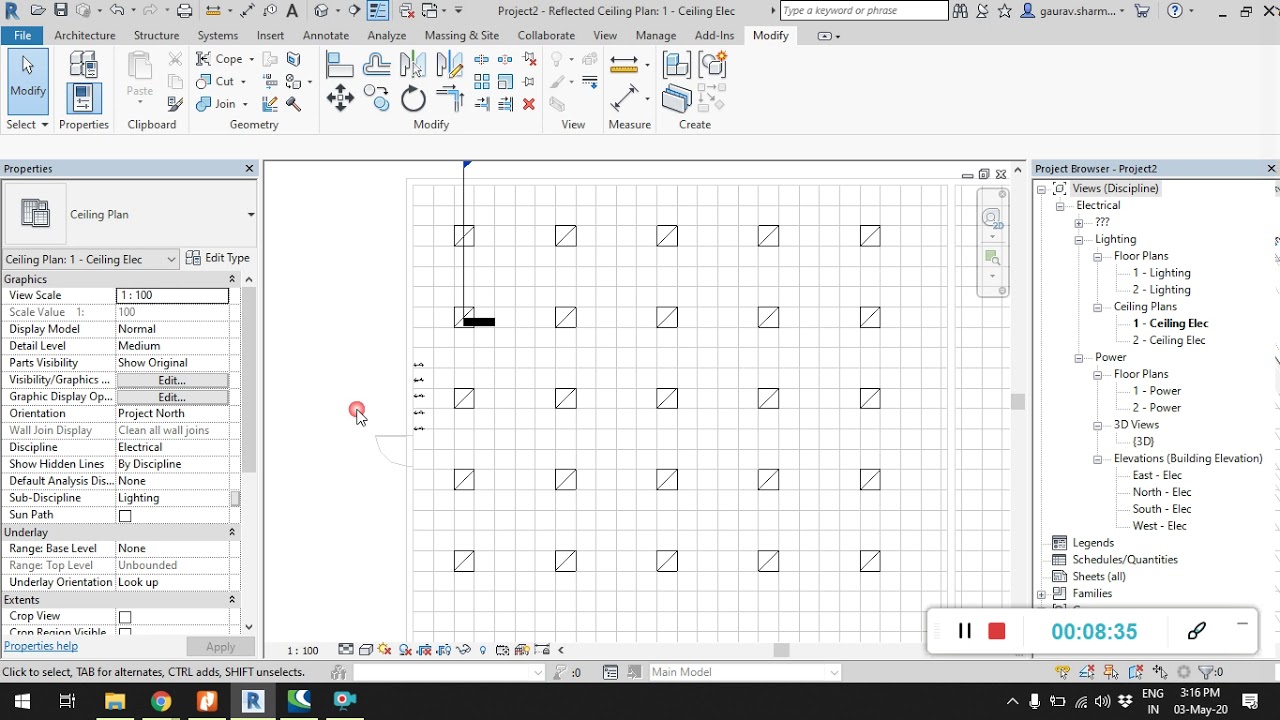 How to use Revit for electrical lighting and load calculation - Hindi
