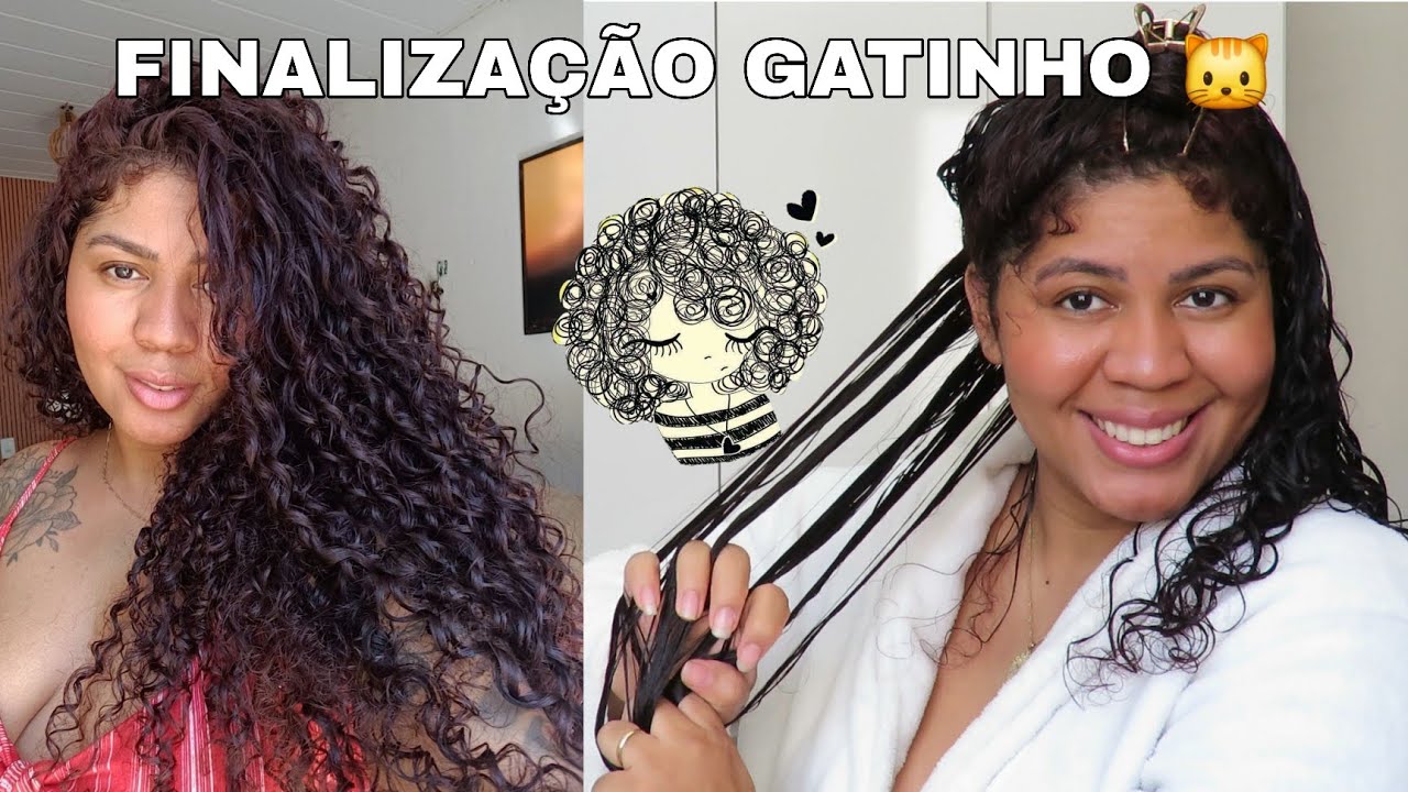 FINALIZAÇÃO GATINHO curly hair routine #testando