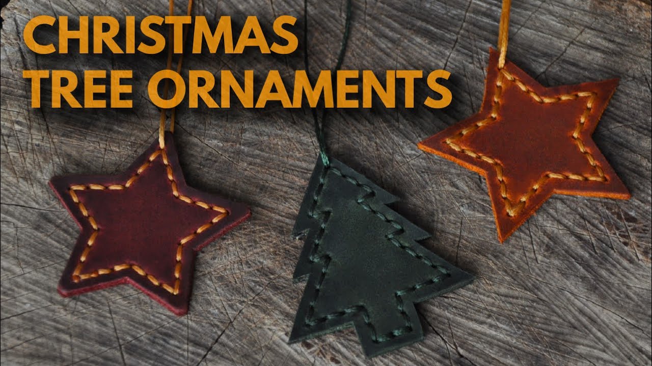 DIY Christmas Tree Ornaments - Leather PDF Patterns for Christmas - ASMR