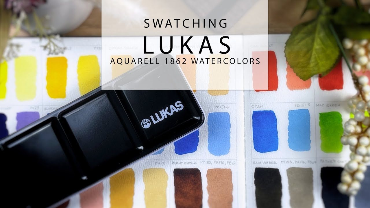 LUKAS AQUARELL 1862 Watercolors! First Time Swatch + Review!