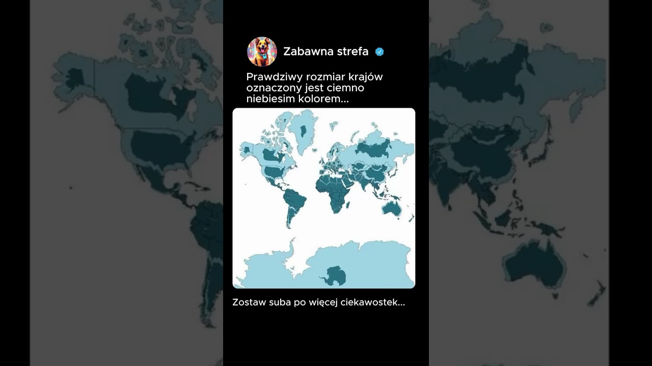 🗺️Prawdziwe rozmiary kraj&oacute;w🌍📏📐