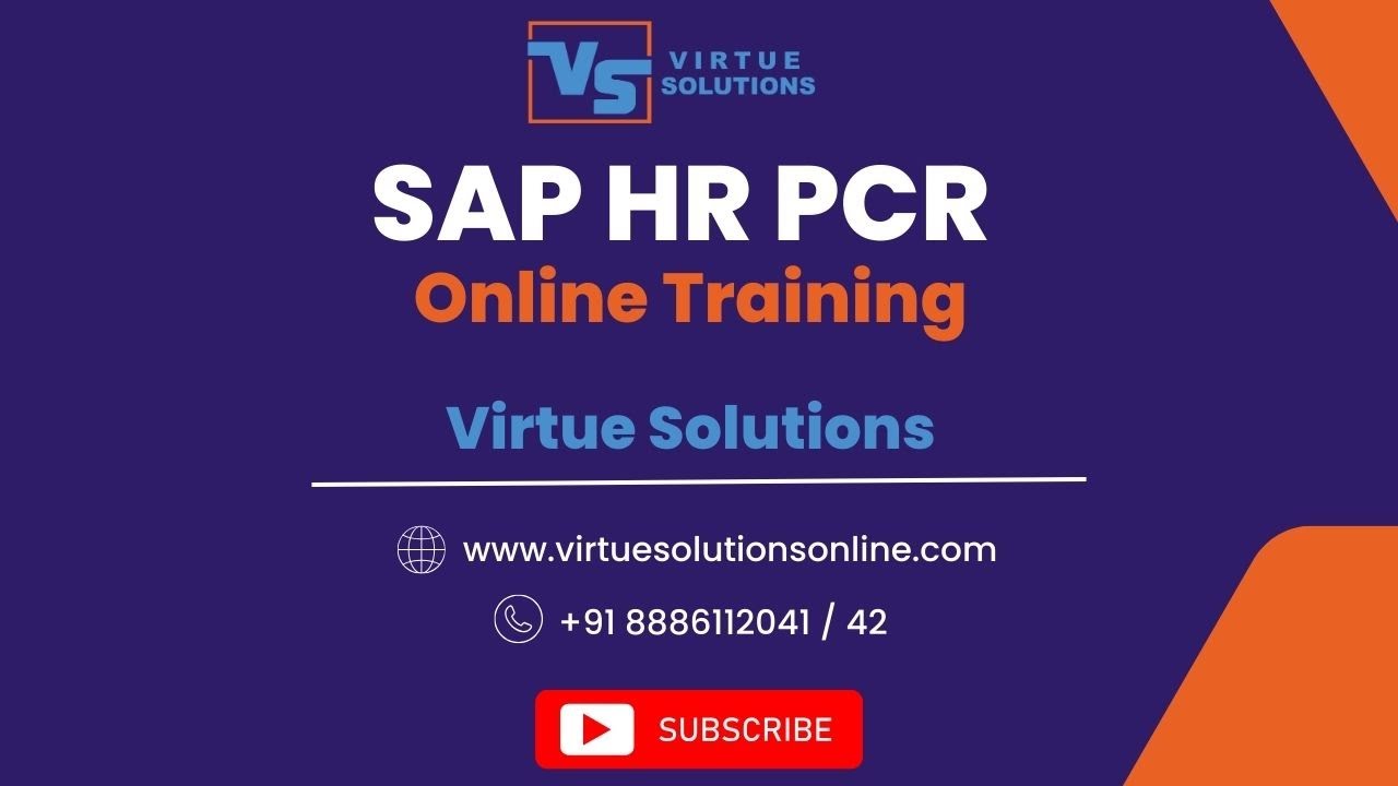 SAP HR PCR and Schema Training I Virtue Solutions I SAP HR  Demo | SAP HCM  I SAP HR PCR Demo