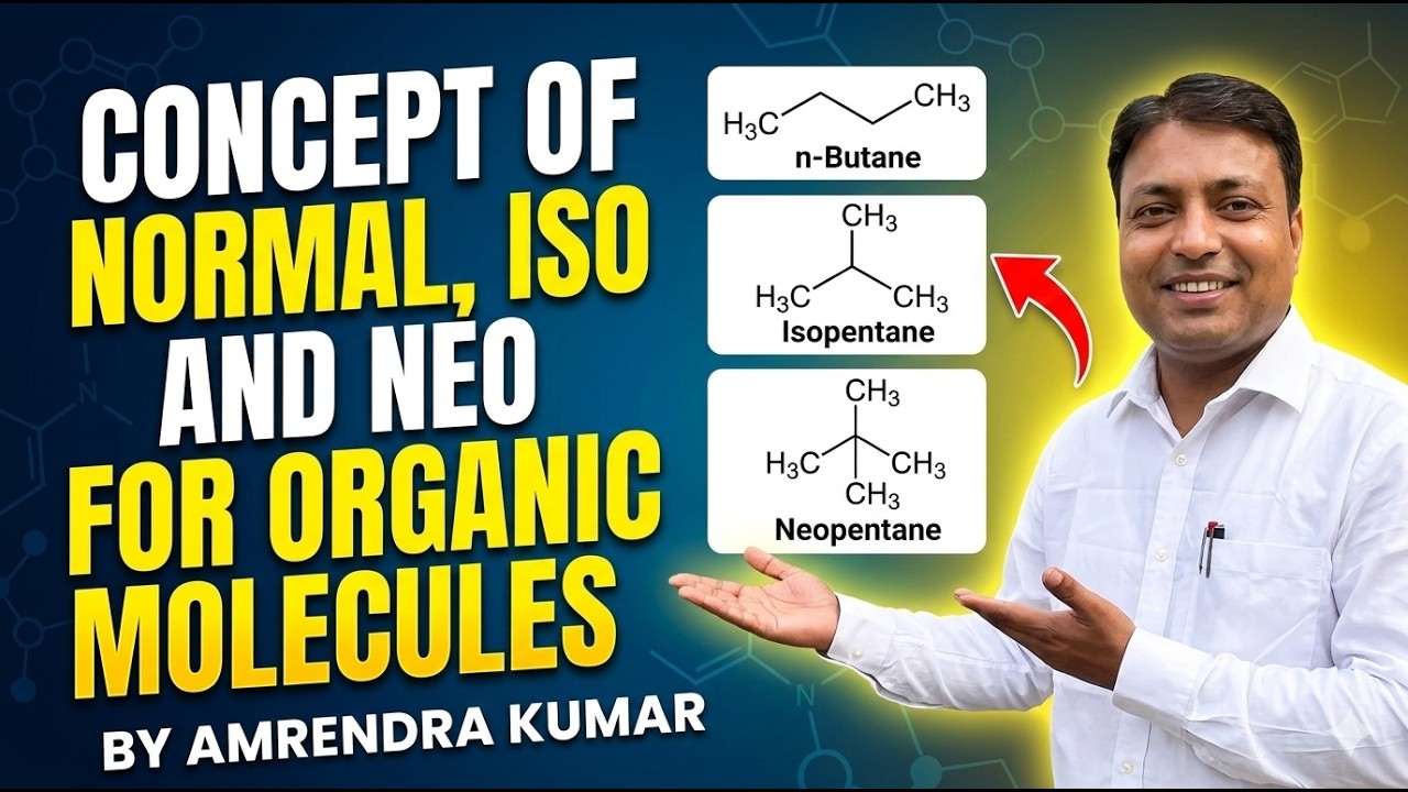 Concept of normal, iso and neo for organic molecules