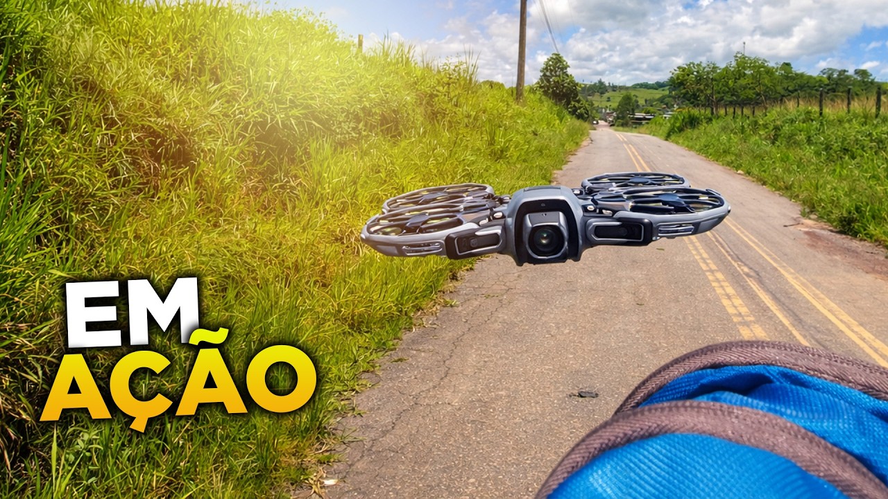 DJI Neo 2 me seguindo até o Rio… e tava MUITO cheio