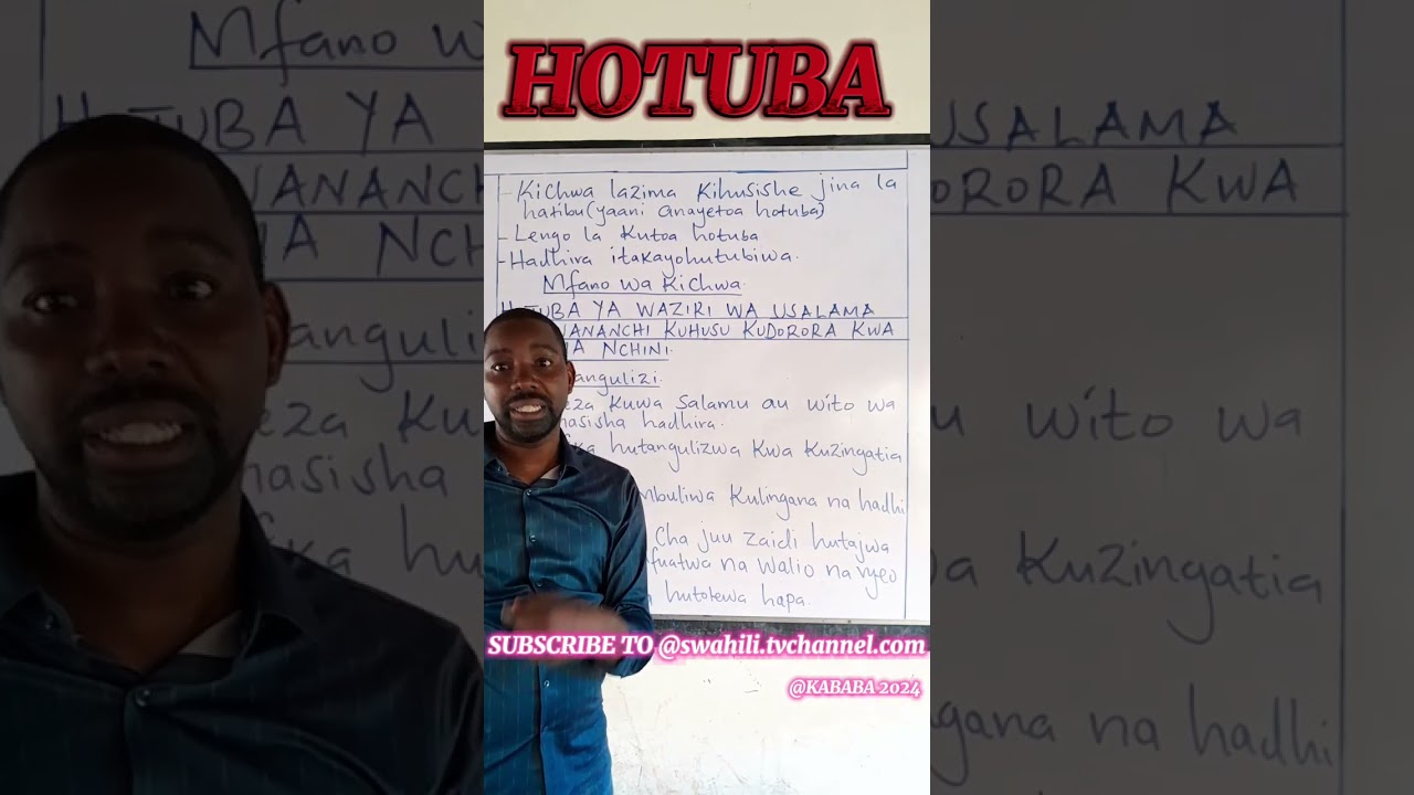 JINSI YA KUANDIKA HOTUBA.