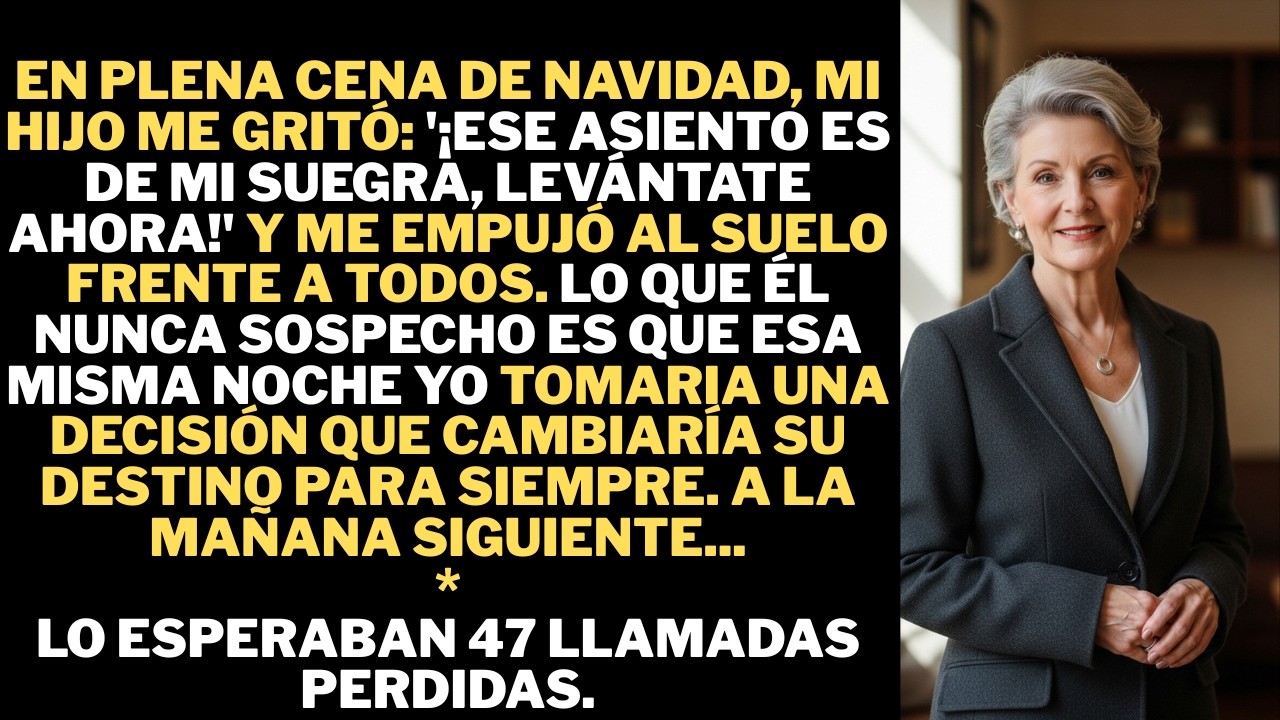 La noche de Navidad, mi propio hijo me hizo levantar de la mesa: “Ese lugar es para mi suegra”...