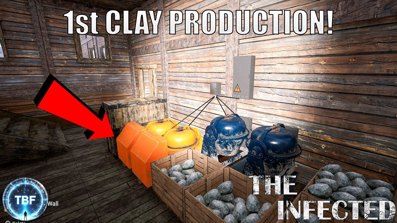 First Clay Mixer Built! Garage Progress & Staircase Finished | The Infected Day 45