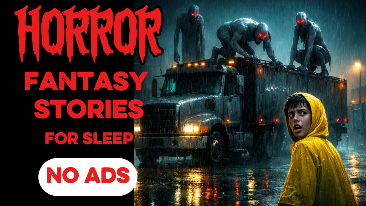 🛑 NO ADS 🛑 8 HOURS of FANTASY Horror Stories to Fall Asleep To | Gentle Rain + Black Screen