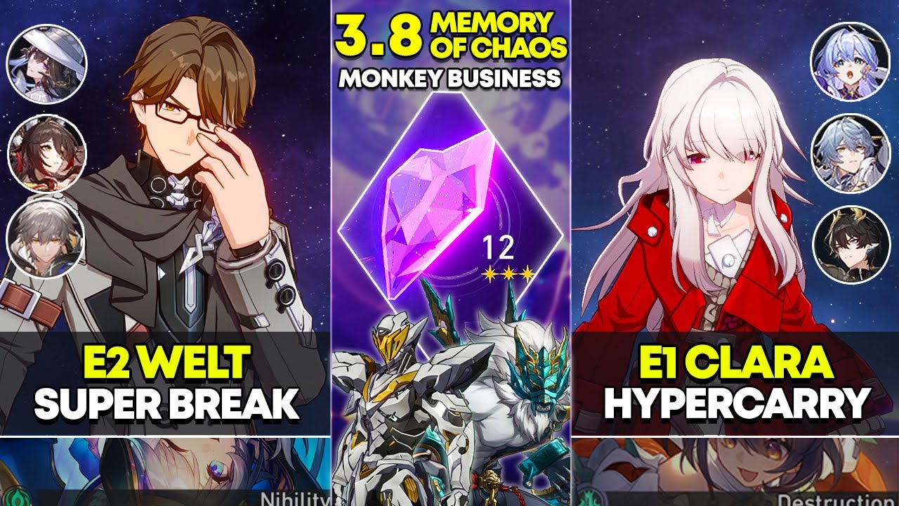 E2 Welt Super Break & E1 Clara Hypercarry | Memory of Chaos 12 | Honkai Star Rail 3.8
