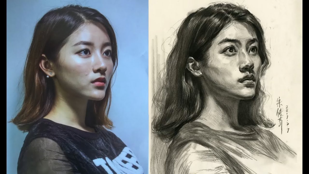How to Draw a Portrait of Beautiful Girl