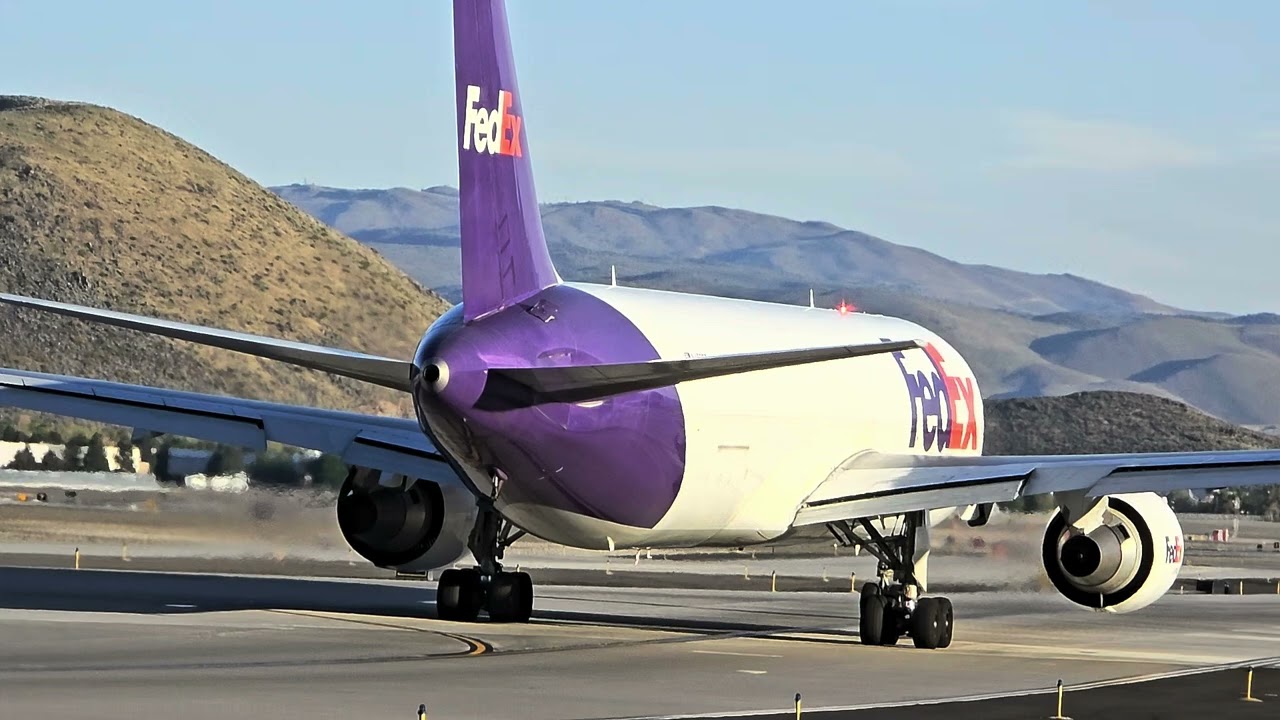 Fedex poising take off at RNO