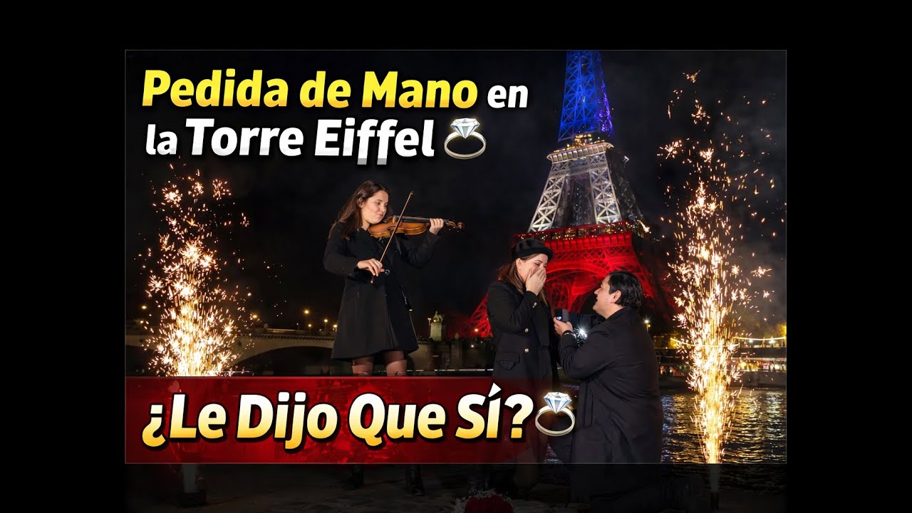 Pedida de Mano en la Torre Eiffel 😍 | Fotografía Profesional de Propuesta de Matrimonio en París