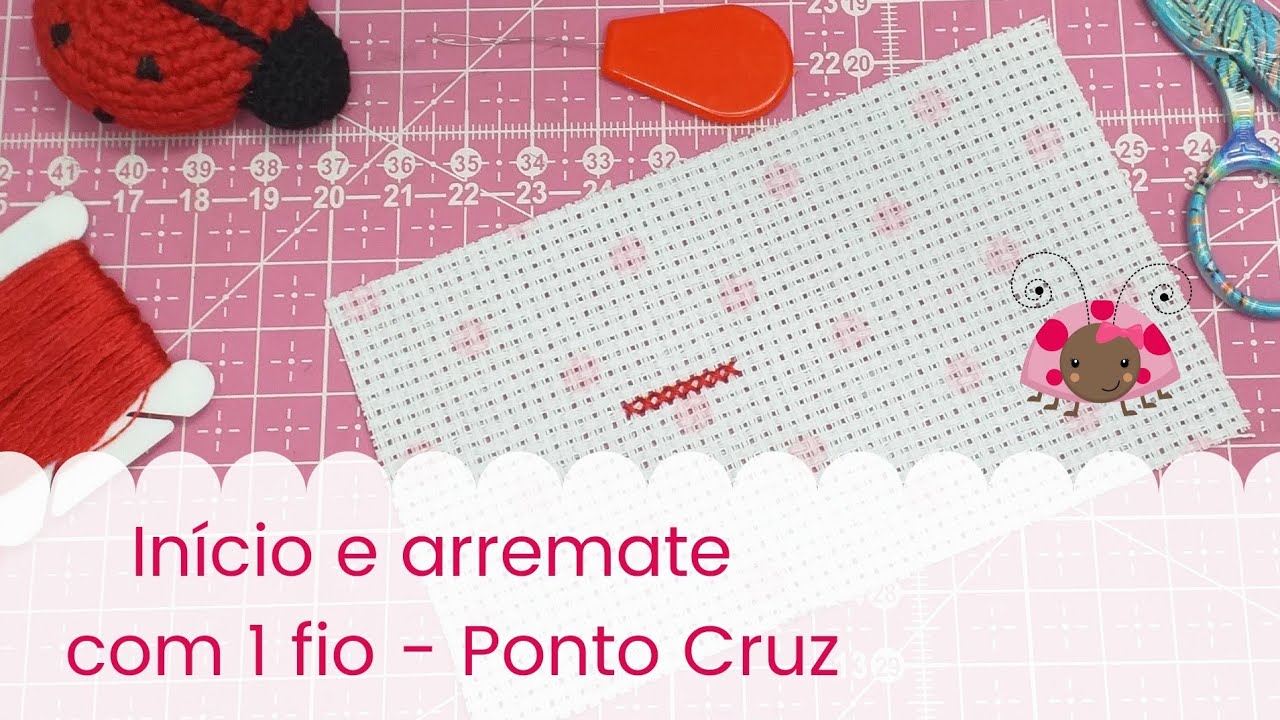 Início e Arremate com 1 Fio de linha na agulha - Ponto Cruz / #pontocruz #bordado #avessoperfeito