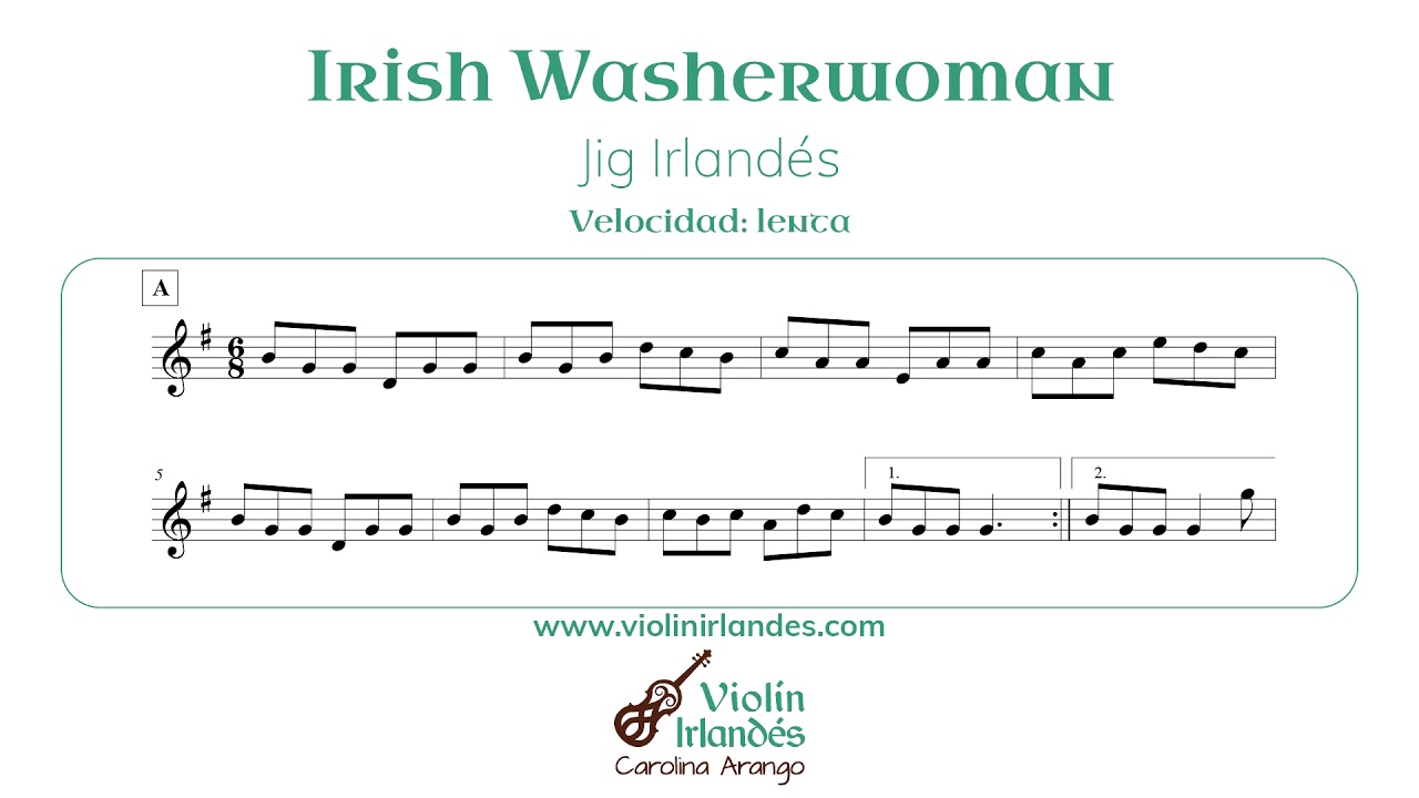 Practica THE IRISH WASHERWOMAN con Partitura Velocidades (Lenta, Media y Rápida) [VIOLÍN IRLANDÉS 🎻]