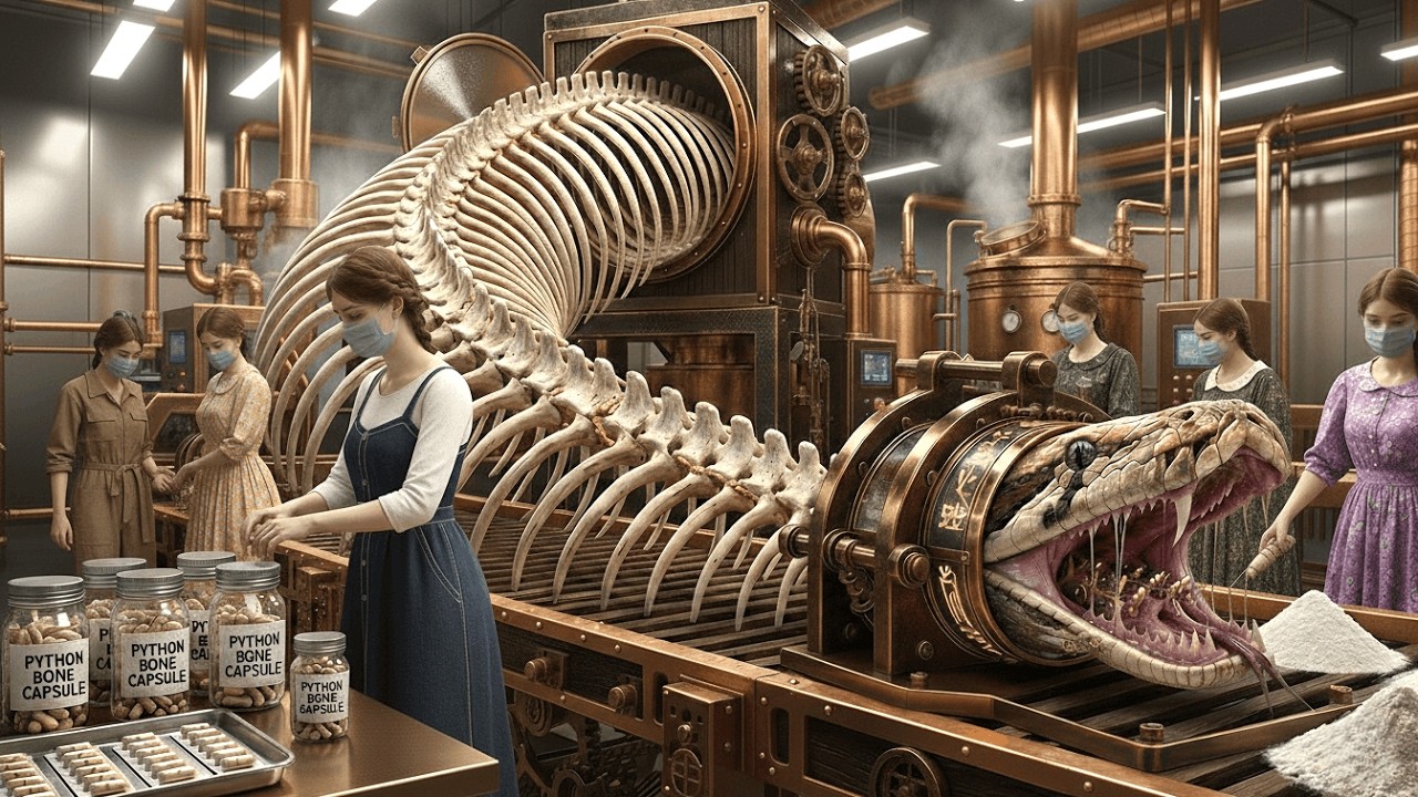 How Snake Skeleton Material Is Processed Into Longevity Capsules Full Factory Tour