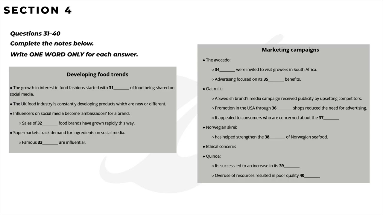 CAM 20 | IELTS LISTENING TEST | TEST 2 - SECTION 4 #english #ielts #learnenglish #ieltslistening