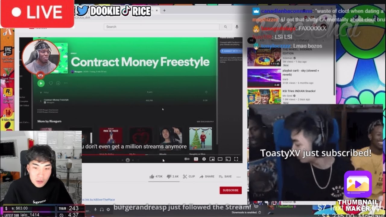 RICEGUM REACTS TO KSI “RICEGUM IS SO SALTY” PART 2