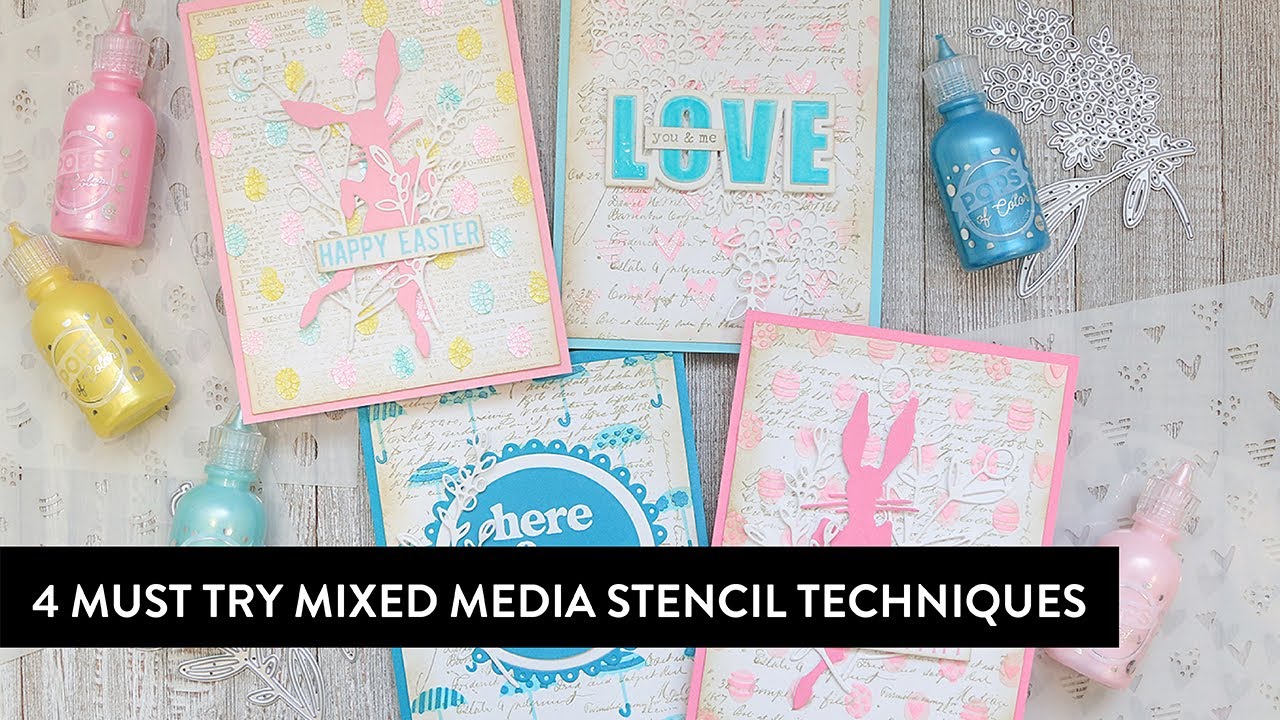 4 MUST TRY Mixed Media Stencil Techniques