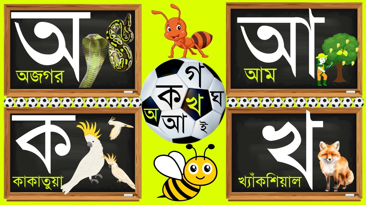 Bangla Barnomala For Kids | বাংলা বর্ণমালা অ আ ক খ | ka kha ga bangla banjanbarno | a aa swarobarno
