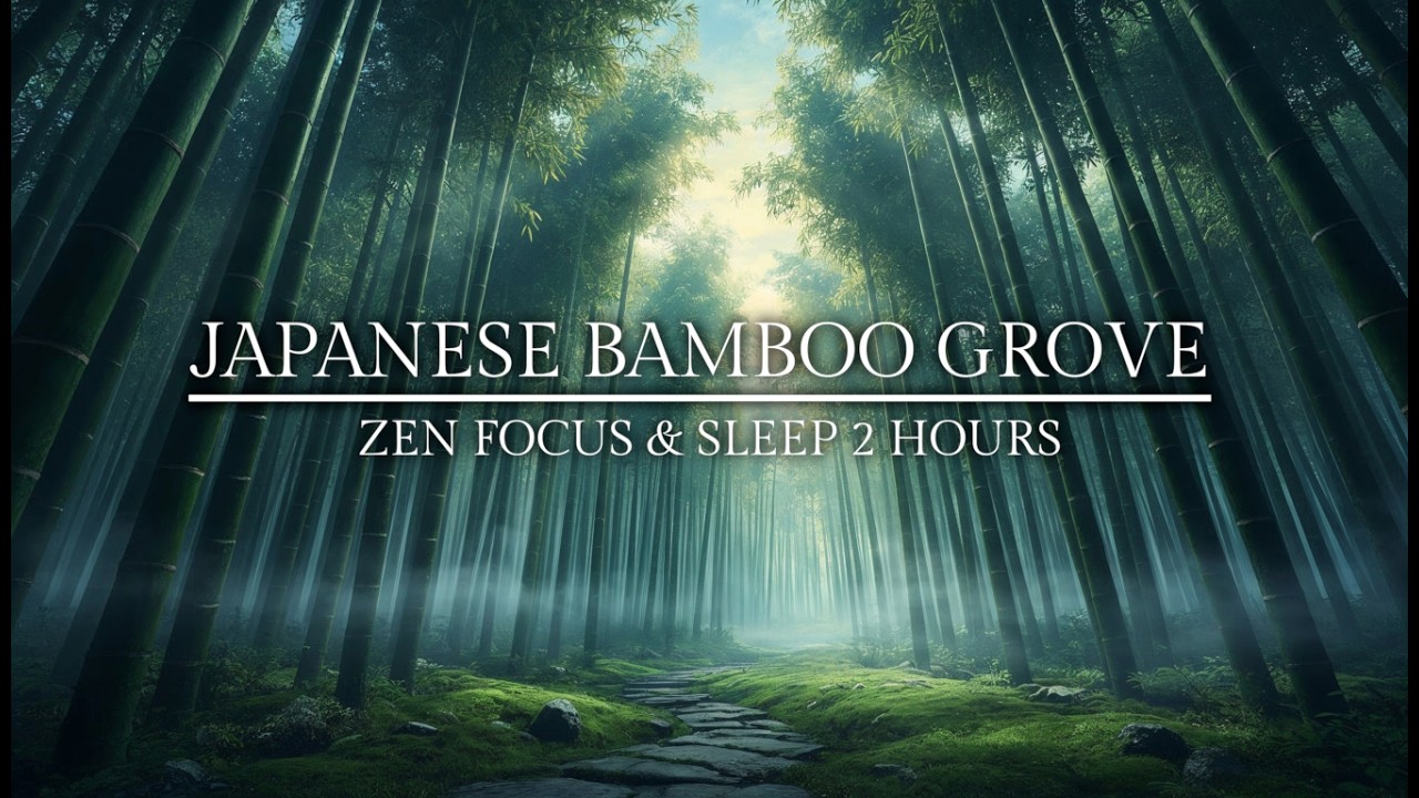 Japanese Bamboo Grove Ambience | Zen Koto & Cello Music for Focus, Writing & Sleep