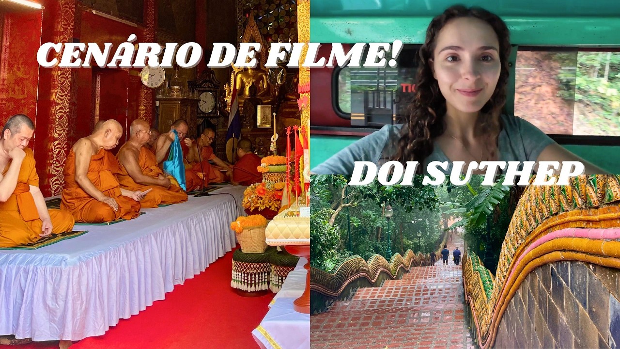 Visitei o TEMPLO DE OURO de CHIANG MAI - DOI SUTHEP - TAILÂNDIA 🇹🇭 vlog de viagem