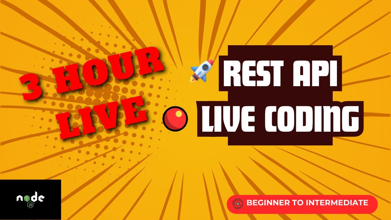Building REST API  Live 🚀 | 3 Hour Coding Session | Full Stack Practice