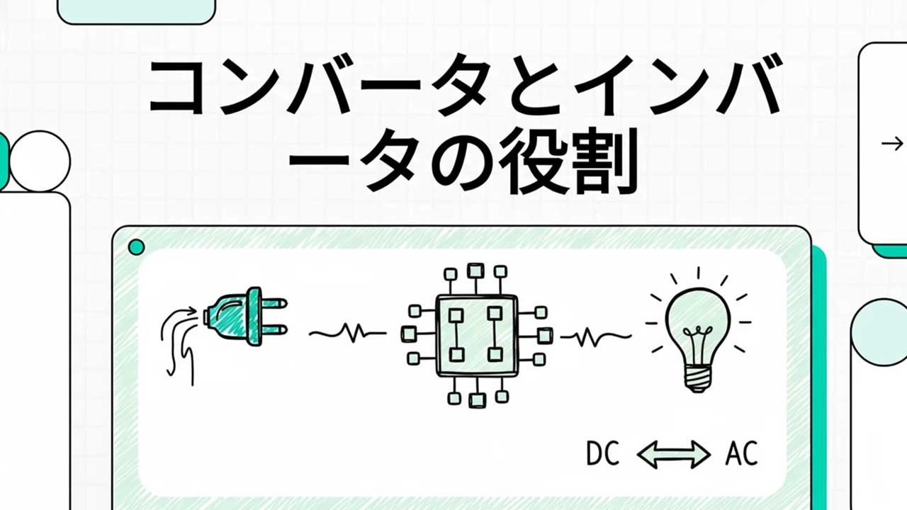 【基礎知識】コンバータとインバータの違いとは？それぞれの役割を分かりやすく解説！