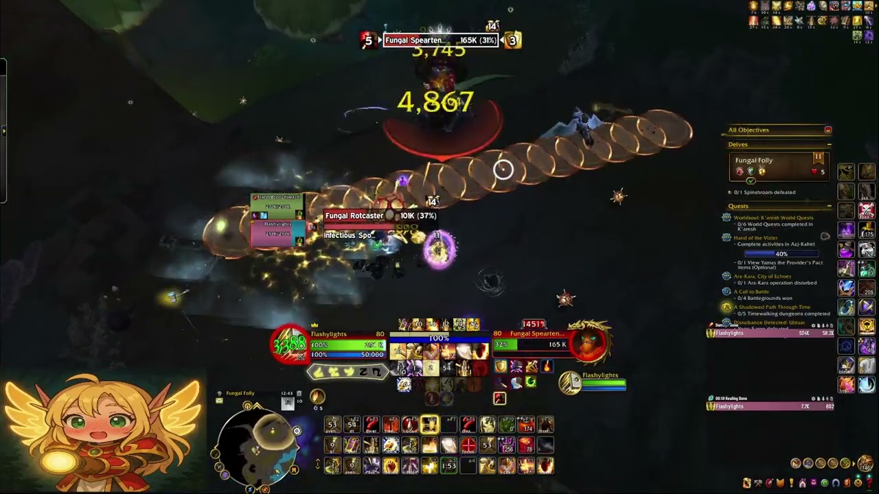just WQs and Delves, testing twitch settings(VoD)