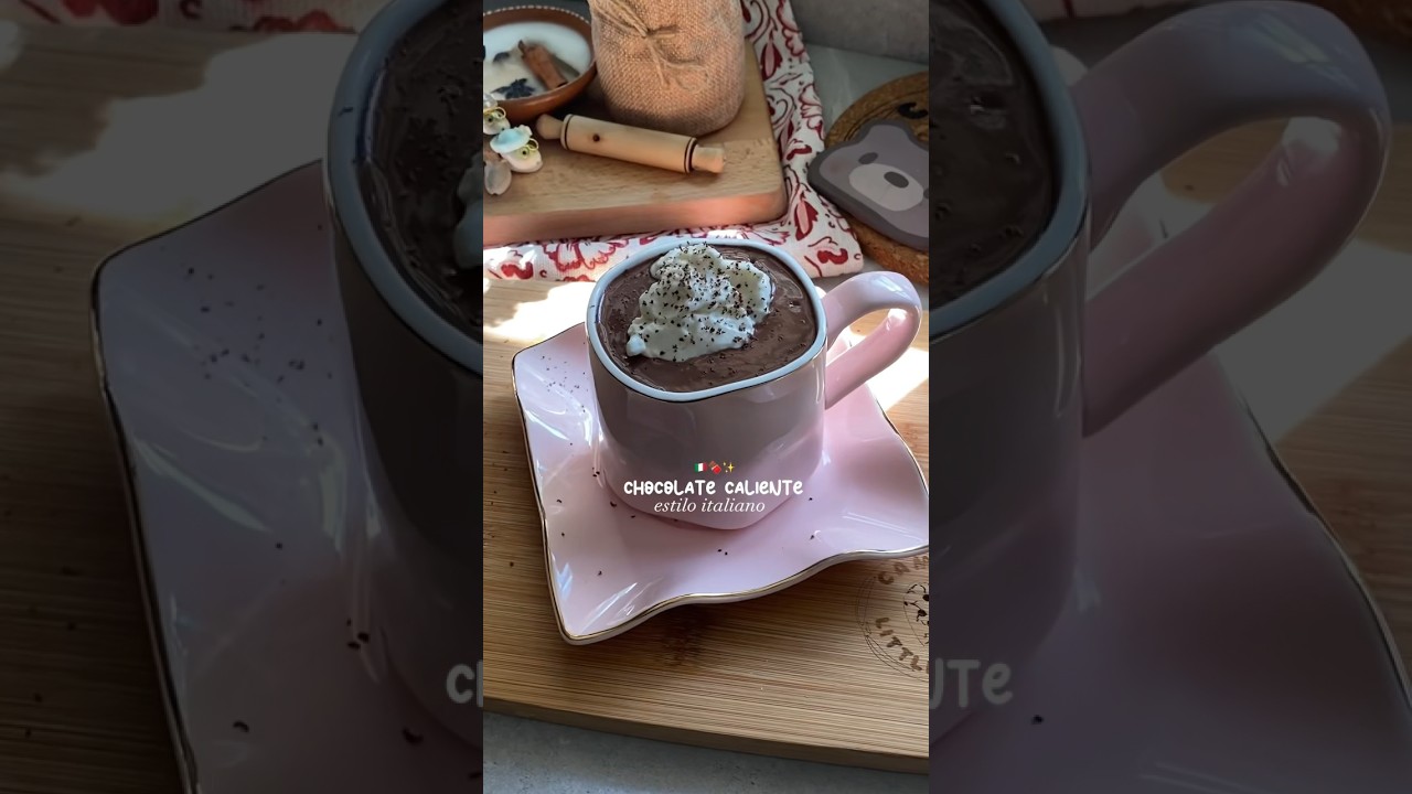 ✨🤌🏻Chocolate caliente estilo italiano 🇮🇹✨ s&oacute;lo 5 ingredientes #recetas #chocolate #postres