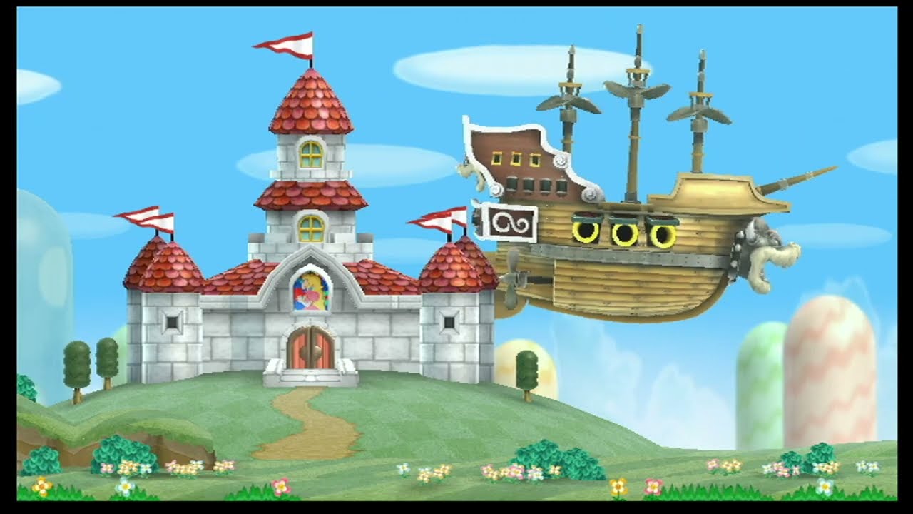 Playing new super mario bros wii